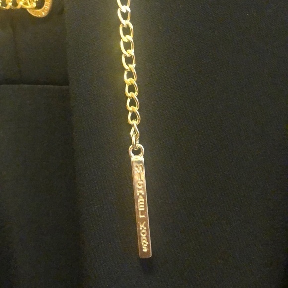 Michael Kors black long sleeve dress with gold chain - Picture 4 of 11